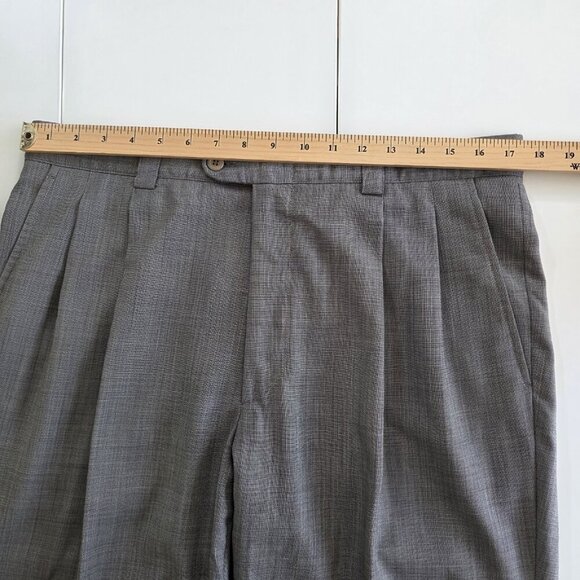 Versace Classic V2 Dress Pants Men IT 50 US 34 Heathered Gray Wool Pockets Lined - Picture 4 of 16